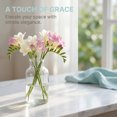 thumbnail image 3 of REGALWOVEN Modern Glass Vase for Flowers, Thickened Geometric Flower Vase, Small Decorative Vase for Shelf Table Decor Clear 3.1"L x 3.1"W x 6.3"H, 3 of 5