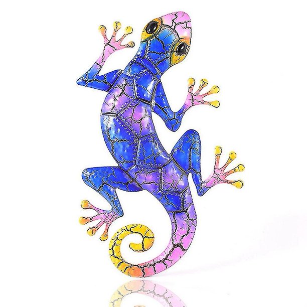 Metal Gecko Jardín Jardín Estatua de hierro al aire libre Decoraciones de jardín para el hogar-3