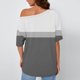 thumbnail image 3 of Tops de Manga Corta para las Mujeres Cuello Inclinado de Ajuste Suelto Casual Blusa Deportiva para el Hogar, Top de Poliéster Relajado para Primavera Verano Diario Y Entretenimiento, 3 of 6