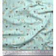 thumbnail image 1 of Soimoi Poly Georgette Fabric Artistic Tree,Reindeer & Fox Face Kids Print Fabric by Yard 52 Inch Wide, 1 of 3