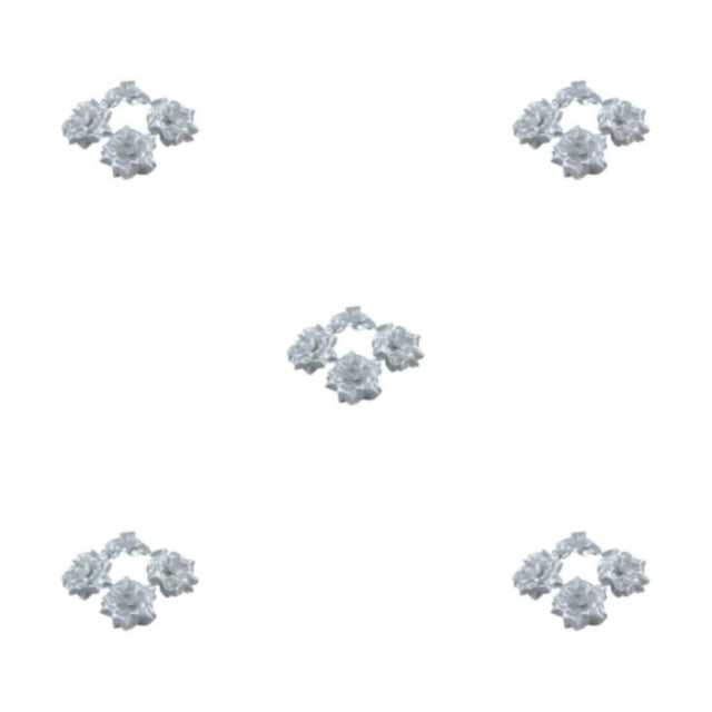 Decodeary 50pieces Low Maintenance Soft Texture Fabric For Albums And Decorations Realistic Appearance Fiber Wide Application Silver 4.5cm 5Set