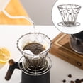 thumbnail image 4 of Bincoo Collapsible Outdoor Pour Over Coffee Dripper Filter Holder,Portable Stainless Steel Reusable Coffee Dripper,Suit for Cake Filter and V60 Fiter (Steel), 4 of 7
