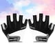 thumbnail image 5 of 1 par de guantes de ciclismo transpirables y antideslizantes, de medio dedo, talla XL (negros)., 5 of 5