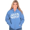 thumbnail image 3 of Do What You Love Quote Cute Inspiring Zip Up Hoodie Men's Women's Brisco Brands 3X, 3 of 6
