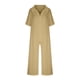 thumbnail image 4 of ICHUANYI Clearance Women Casual Solid Turn-down Collar Cotton Linen Romper Long Playsuit Zipper Jumpsuit(Yellow, L) ICHUANYI WER2023080913854, 4 of 6