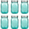 thumbnail image 4 of Set of 6 Wide-Mouth Quart Canning Jars, 16 Ounces Each, with Lids; Ideal for Storage, Pickling, Preserving, Fermenting, And Crafts And Decorations, 4 of 14