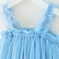 thumbnail image 4 of Fsqjgq Baby Girl Clothes Teen Girls Easter Dress Boho Baby Girl Clothes 3-19 Months Blue Toddler Girls Sleeveless Tulle Holiday Party Dress Dance Party Princess Dresses Clothes 90, 4 of 5
