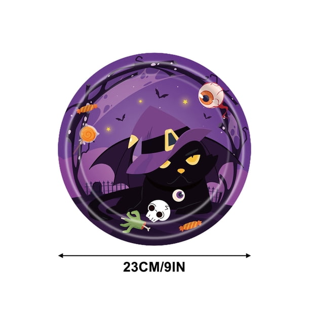 Juego de vajilla para fiesta de Halloween, mantel desechable para fiesta de miedo, fiesta temática de Halloween