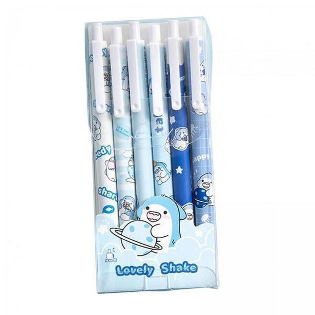 5x 6 Piezas Bolígrafos de Escritura Bolígrafos Retráctiles Bolígrafos de Tinta de Gel Bolígrafos Rollerball para Niñas Niños Adultos Impresión Toma de 5 piezas
