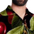 thumbnail image 5 of Cherry Men's Casual Hawaiian Shirts, Printed Button Down Short Sleeve Summer Beach Tops with Spread Collar - Unisex, 5 of 6