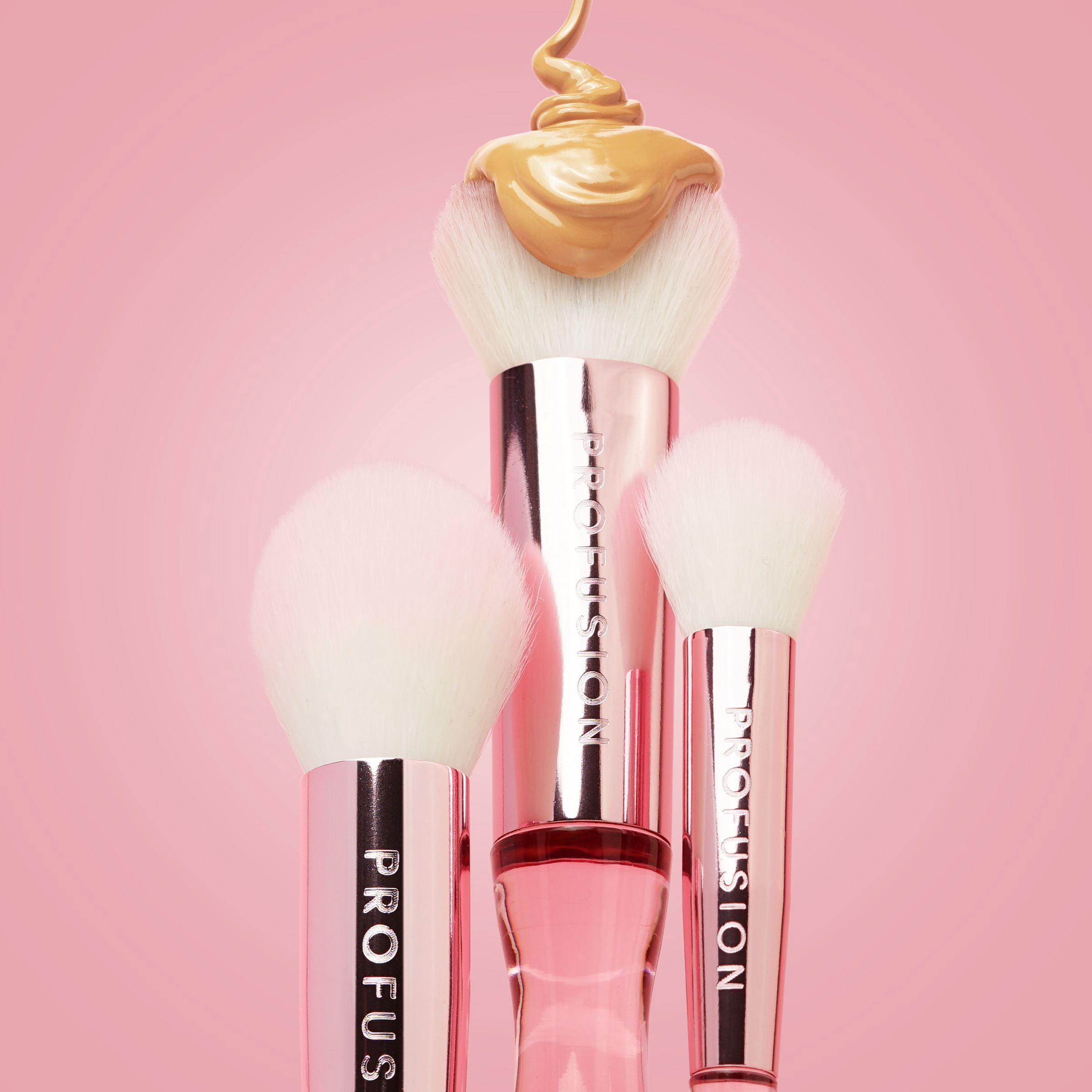 Profuson Cosmetics Face Essentials 3PC Face Brush Set