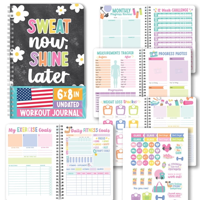 Diario de Fitness Hadley Designs para Mujeres 15x20 cm