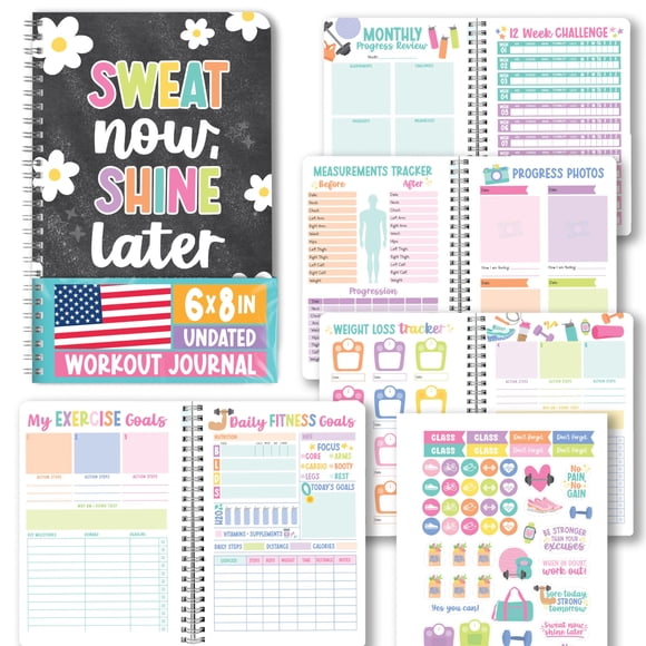 Diario de Fitness Hadley Designs para Mujeres 15x20 cm