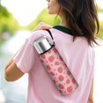 thumbnail image 6 of 20 Oz Pink Strawberry Plants Fruit Coffee Tumbler Double Wall Insulated Stainless Steel Water Bottle | Metal Reusable Thermoses Flask with Cup Cap | Leak & Sweat Proof with Anti-Dust Lid, 6 of 7