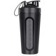 thumbnail image 1 of Protein Shaker Botella de agua deportiva Botella de proteína de acero inoxidable con ventana Tapa a prueba de fugas Plata libre de Bpa, 700ml. Afortunado Sencillez, 1 of 5