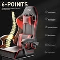 thumbnail image 6 of HLDIRECT Ergonomic Gaming Chair with Footrest, Gamer Chair with Lumbar & Headrest, Computer Chair for Adults, Black & Red, 6 of 6