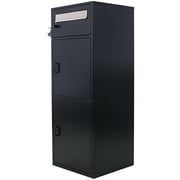 Package Delivery Boxes for Outside, Freestanding Express Mail Parcel Box with Locking Letterbox Drop and Multi Compartments, Extra Large Weather-Proof Parcel Mailbox for House Porch, Curbside