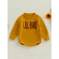 thumbnail image 3 of Toddler Baby Boy Knit Sweater Big/Lil Bro Embroidery Sweater 3M 6M 9M 12M 18M Onesie Brother Matching Outfit Warm Winter Clothes, 3 of 9