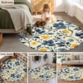 thumbnail image 5 of Round Rugs 4Ft, Spring Botanical Art Round Area Rug Washable Indoor Throw Carpet, Spring Floral Summer Flower Soft Non Slip Circle Rug for Kitchen Nursery Room Home Decor Aesthetic, 5 of 8