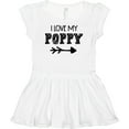 thumbnail image 3 of Inktastic I Love My Poppy with Arrow Girls Baby Dress, 3 of 5