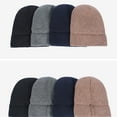 thumbnail image 4 of UTSJKR Fleece Lined Cuffed Beanie Hat for Men Women Classic Ribbed Knitted Winter Wool Beanies Cap Solid Warm Skullies Hats Navy, 4 of 4