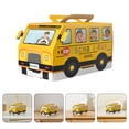 thumbnail image 2 of 10 cajitas de regalo para fiesta de regreso a clases, con forma de autobús escolar amarillo. Decoraciones para el aula y para la fiesta del primer día de clases., 2 of 8