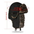 thumbnail image 2 of Men Women Trapper Fur Russian Ushanka Winter Cap Winter Hats Ski Hat COFFEE, 2 of 8