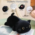 thumbnail image 3 of Weighted Black Cat Plush, Weighted Black Cat Stuffed Animal, Cute Plushies Soft Pillow Toy Gift for Kids Adults 23.6 Inch, 3.1 Lbs, 3 of 7