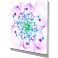 thumbnail image 2 of Simple Purple Blue Fractal Flower - Floral Canvas Art Print, 2 of 3