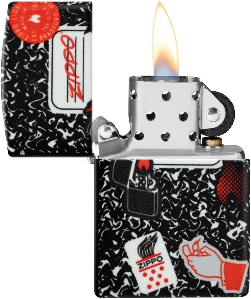 Zippo Lighter - Customized Message on Notebook 540 Matte Pocket Lighter 46707