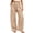 Khaki wide leg plaid trousers a1, variant on Cagogo Women's Wide Leg High Waisted Trousers with Pockets Plaid Casual Lounge Pants Vacation Travel Work Outfits Fall Fashion Clothes, Light Blue M