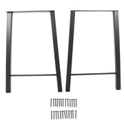Kojem Clearance 28 Desk Legs ,Metal Chair Legs Table Legs ,28H×20W, Black Heavy Duty, Set of 2 ,Steel Desk Leg,Furniture Leg