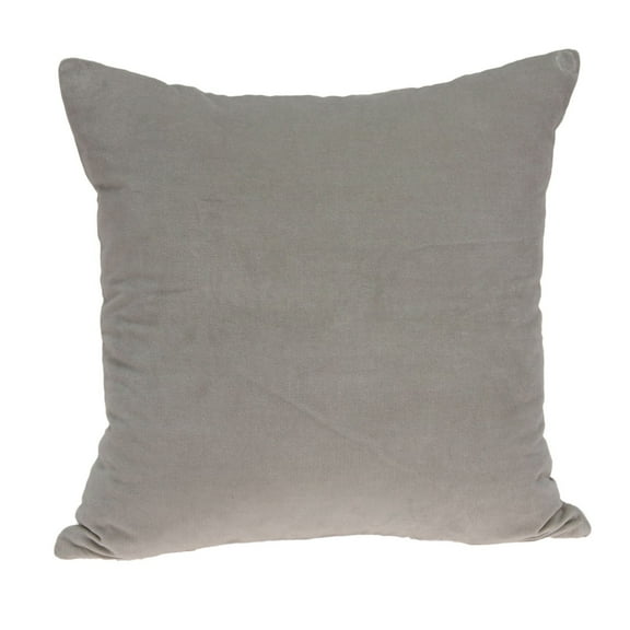 Nassau Collection 22" Gray Solid Square Throw Pillow