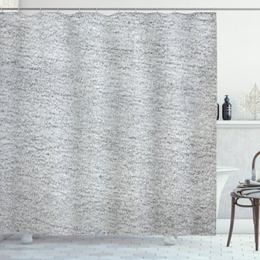 Ambesonne Abstract Shower Curtain, Simple Greyscale Pattern, 69"Wx70"L, Pale Grey and White