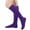 Purple -AQ17, variant on Domzle Knee High Socks for Women Knee Socks Tube Socks Womens Athletic Socks Cotton Tall Socks Long Socks Knee High Stockings Black