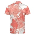 thumbnail image 5 of Marble Texture Men Zipper T-shirt Summer Casual Short Sleeve T-shirt Top, 5 of 7