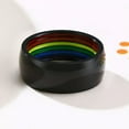 thumbnail image 6 of 8MM Rainbow Ring Stainless Steel Male's Silver Gold Black Band Size 7-12, 6 of 7