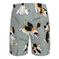 thumbnail image 6 of Kll Funny Beagle Active Dog Men'S Casual Summer Beach Shorts Hawaiian Shorts With Pockets-Medium, 6 of 9