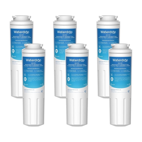 Waterdrop UKF8001 Refrigerator Water Filter 4, Replacement for Whirlpool EDR4RXD1, EveryDrop Filter 4, Maytag UKF8001AXX-750, UKF8001AXX-200, 46-9006, Puriclean II, WF-UKF8001