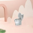 thumbnail image 1 of Minkissy Realistic Mini Toilet Miniature Toilet Model Plastic 1Set For Home Decoration, 1 of 5