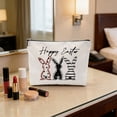thumbnail image 1 of CaiYueKe Easter Bunny Storage Bag Zippered Pencil Case Cosmetic Makeup Organizer Travel Toiletry Bag Portable Burlap Pouch for Women Girls School Supplies Gifts, 1 of 7