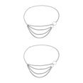 thumbnail image 4 of Sonducket Accesorio de joyería con flecos de cadena de cintura Accesorios de vestido de mujer de estilo simple plata 2piezas Sonducket CBP253204, 4 of 6