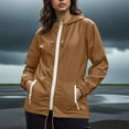 thumbnail image 6 of biudgviw Plus Size Rain Jackets for Women Waterproof Lightweight Zip Up Hooded Raincoats Casual Loose Windbreaker for Outdoor with Pockets, 6 of 6