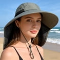 thumbnail image 4 of Cebalnir Sun Hat Outdoor Wide Brimmed Sun Protection Hat Windproof Shawl Sun Hat Fisherman Hat Breathable Sun Hat Travel Leisure Hat Spring And Summer Sunscreen Hat, 4 of 7