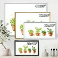 thumbnail image 4 of Designart 'Cacti In Gentle Tones In Ceramic Pots I' Traditional Framed Canvas Wall Art Print, 4 of 5