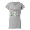 thumbnail image 2 of Wild Bobby, Be Your Own Kind of Beautiful Inspirational, Pop Culture, Women Standard V-Neck Tee, Heather Grey, Large, 2 of 3