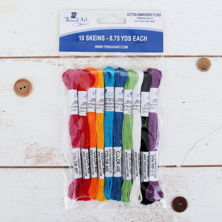 Premium Rainbow Color Embroidery Floss with Cotton for Cross