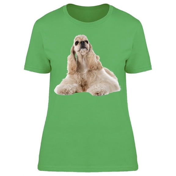 Cute Spaniel Dog Looks Up T-Shirt Women -Image by Shutterstock, Female Medium
