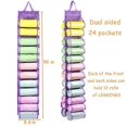 thumbnail image 2 of T-shirt storage bag storage hanger 24 compartments, purple, 2 of 5