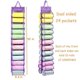 thumbnail image 2 of T-shirt storage bag storage hanger 24 compartments, purple, 2 of 5